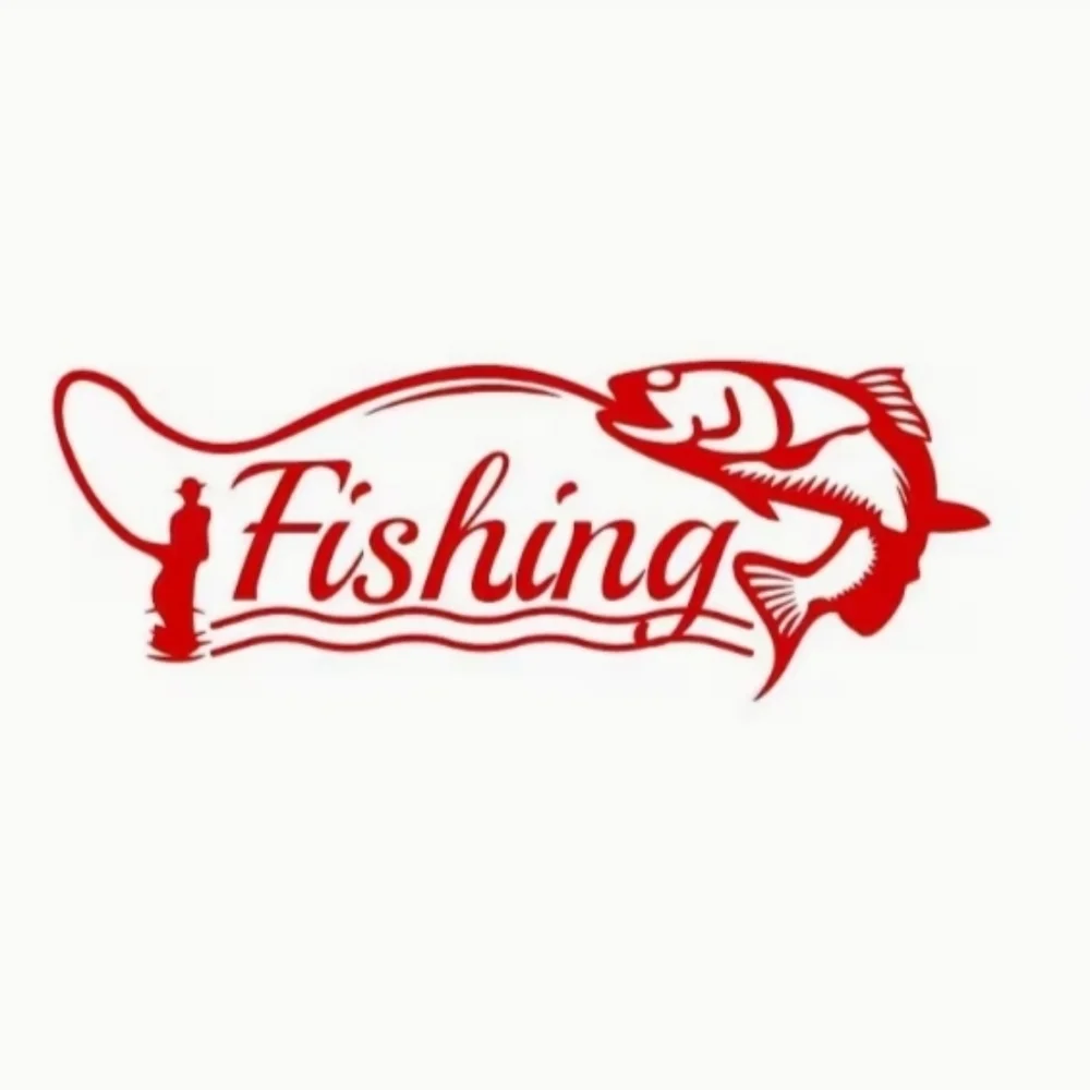 Fisherman Fishing Line Hook Fish‎ Water Vinyl Graphic Auto Laptop Decal Sticker